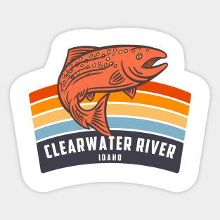 Clearwater River Idaho Salmon Fishing Graphic Sticker